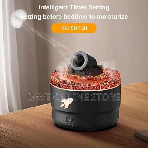 Volcanic Crack Light Cannons Humidifier Aroma Diffuser With Timer -