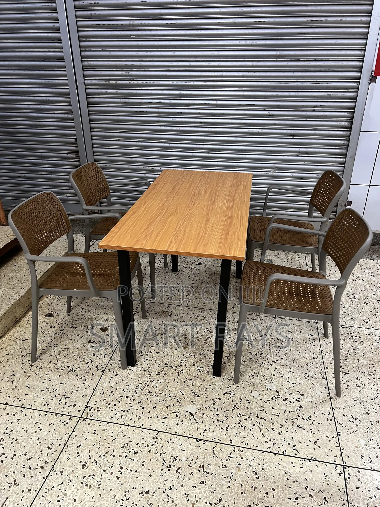 Restaurant Rectangular Folding Wooden Table Set