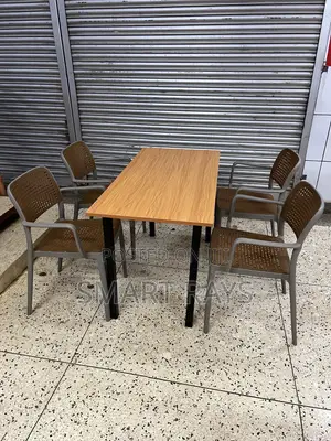 Restaurant Rectangular Folding Wooden Table Set