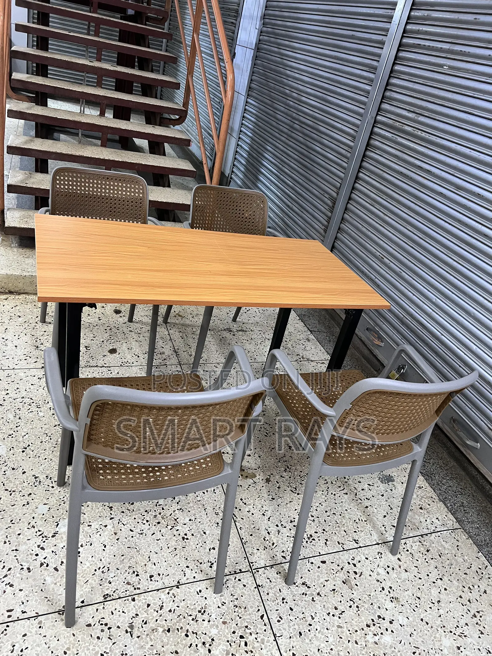 Restaurant Rectangular Folding Wooden Table Set