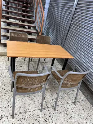 Restaurant Rectangular Folding Wooden Table Set