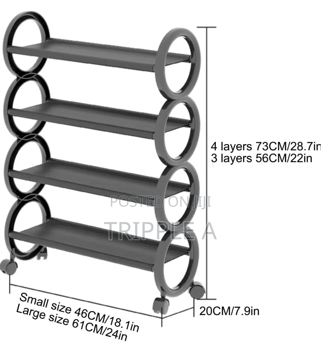 Simple Multi Layer Shoe Rack With Wheels