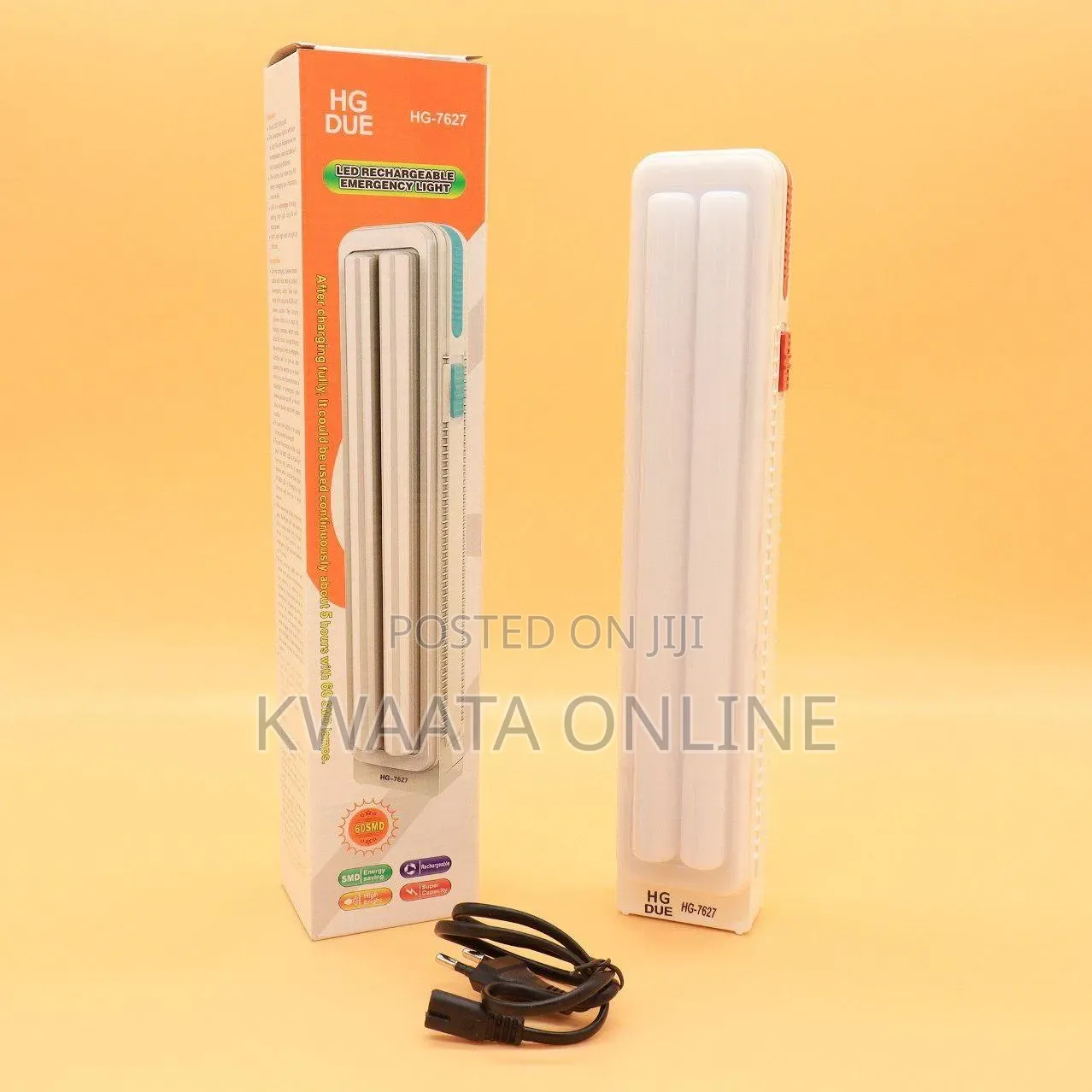 Rechargeable Lamp Hg-7627, 2400 Mah, 60 Smd, Led Emergency Light
