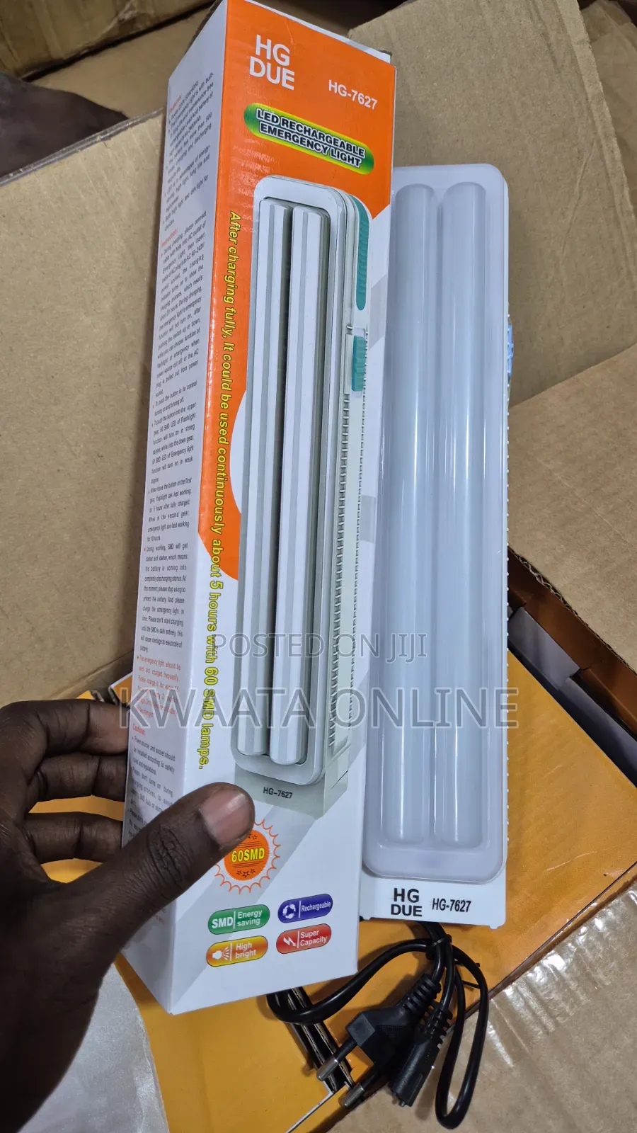 Rechargeable Lamp Hg-7627, 2400 Mah, 60 Smd, Led Emergency Light