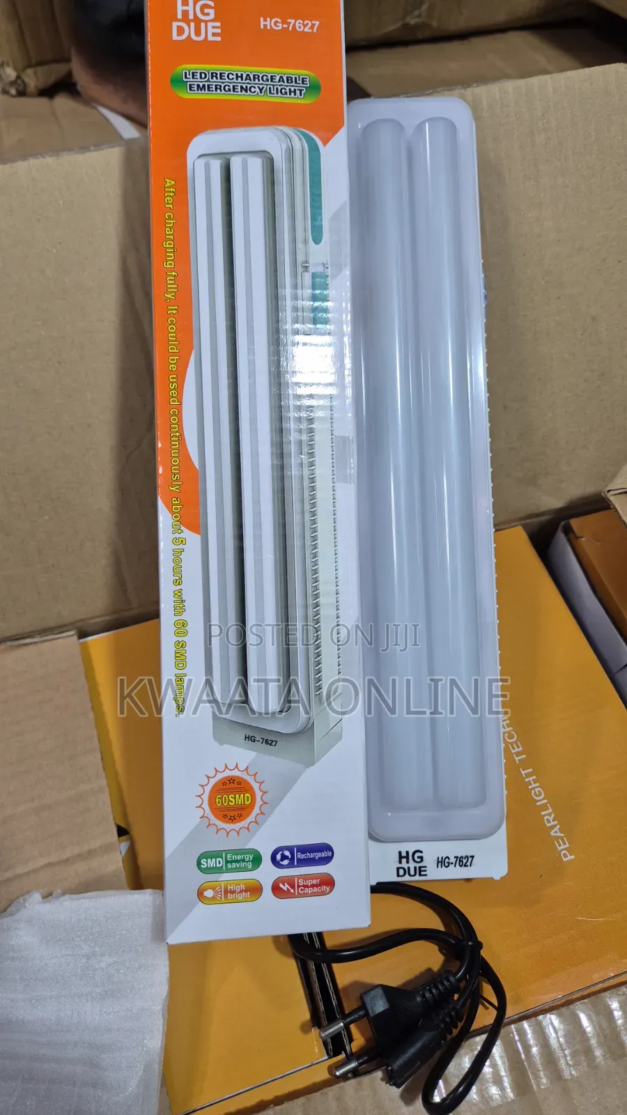 Rechargeable Lamp Hg-7627, 2400 Mah, 60 Smd, Led Emergency Light