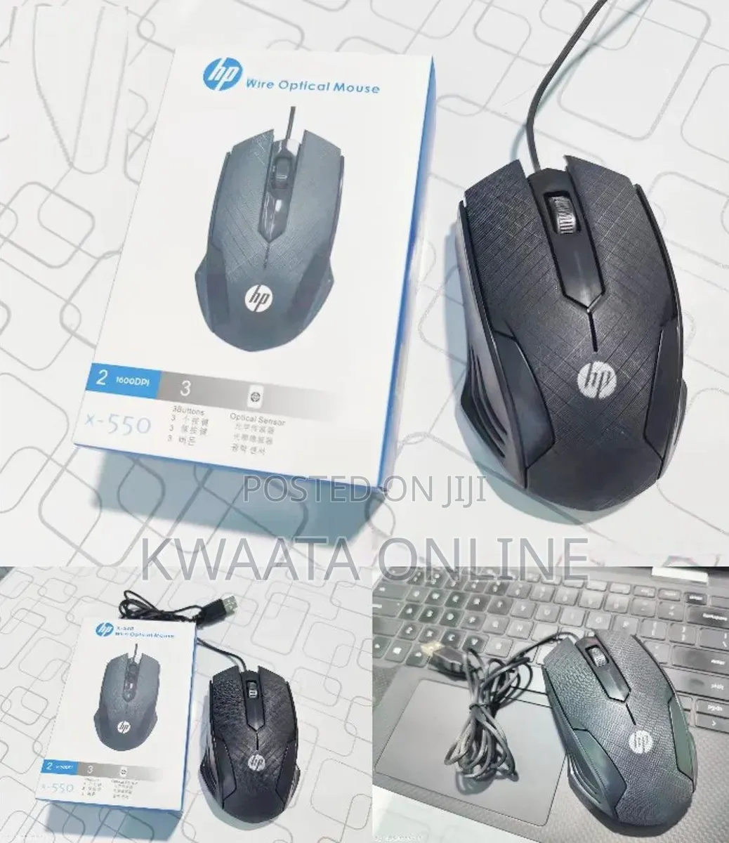 Hp Optical Wired Mouse Black for Computer Laptop