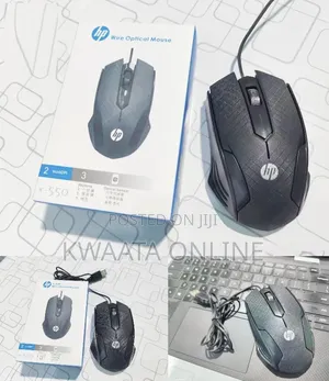 Hp Optical Wired Mouse Black for Computer Laptop