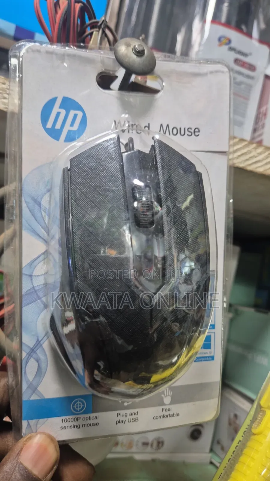 Hp Optical Wired Mouse Black for Computer Laptop