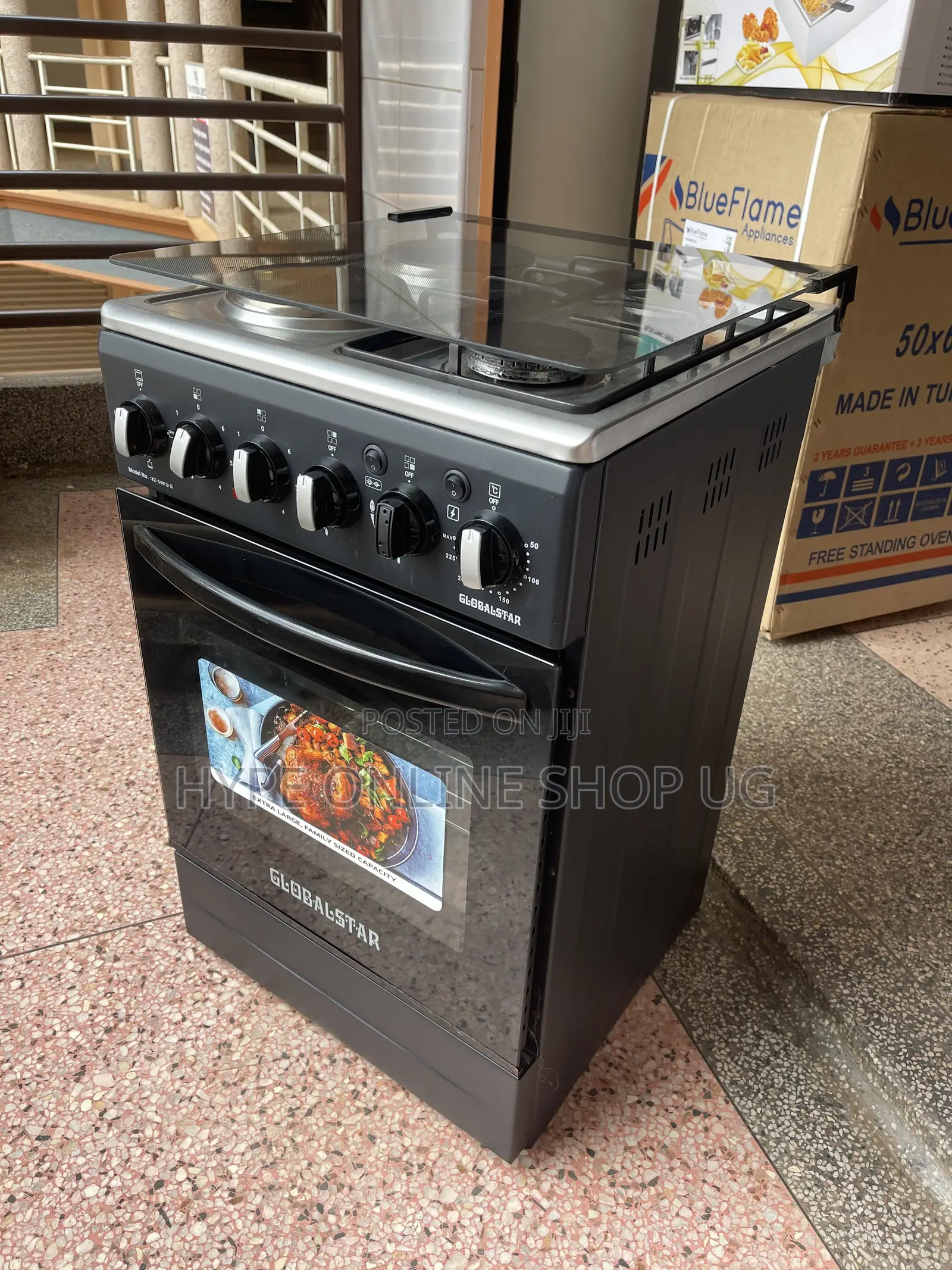 2 Hotplates/2 Gas,Full Electric Oven With Roast Rod Globalstar Cooker