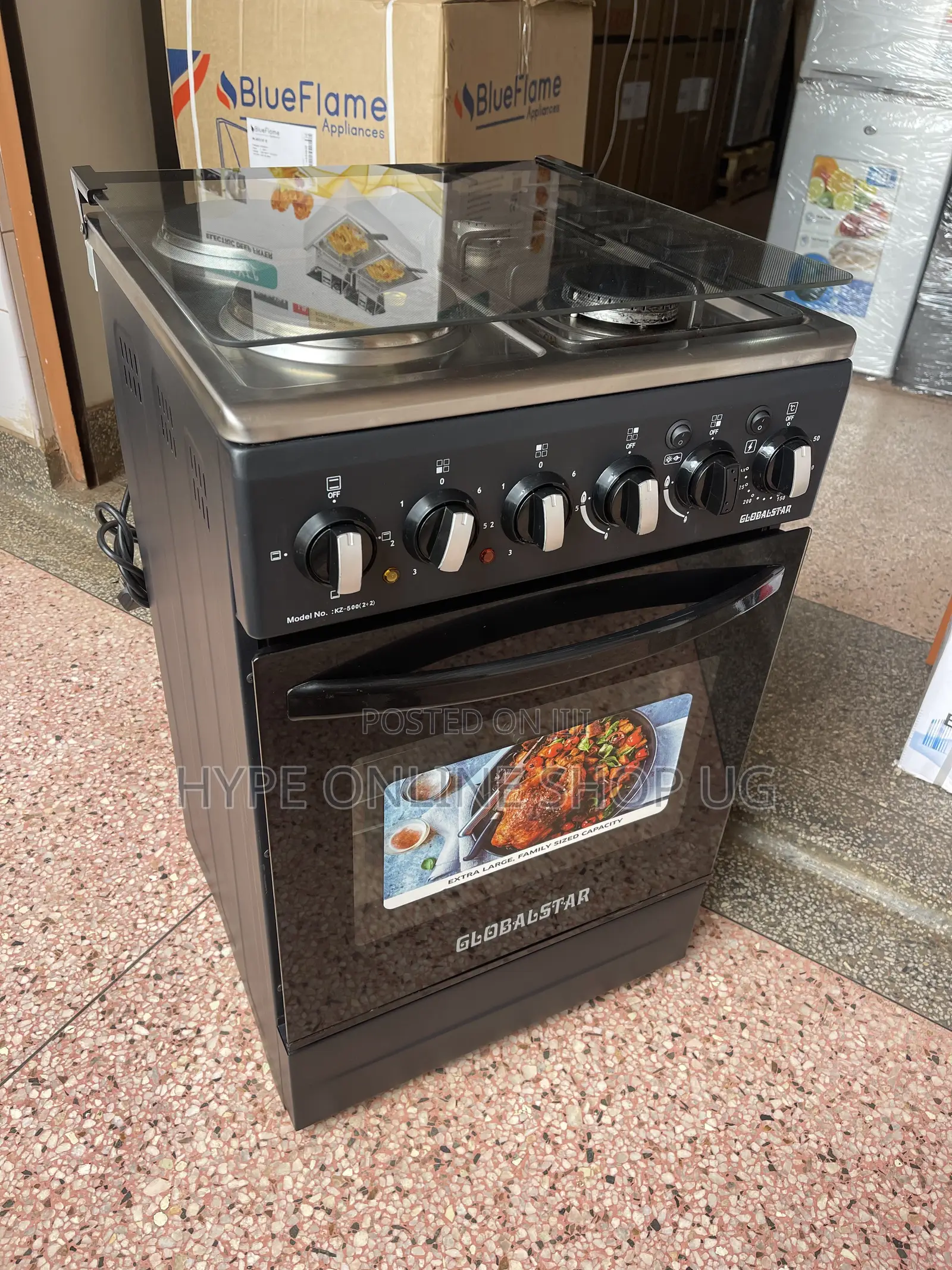 2 Hotplates/2 Gas,Full Electric Oven With Roast Rod Globalstar Cooker