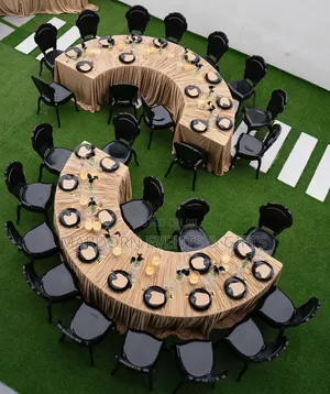 Classy Beige and Black Party Decor Setup