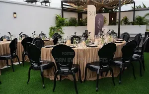 Classy Beige and Black Party Decor Setup