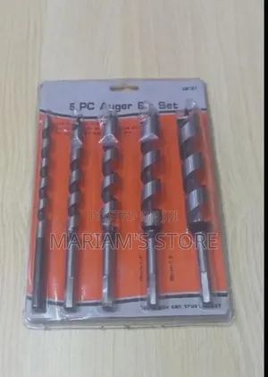 5-Piece SDS Plus Auger Bit Set for Industrial-Grade Woodworking.