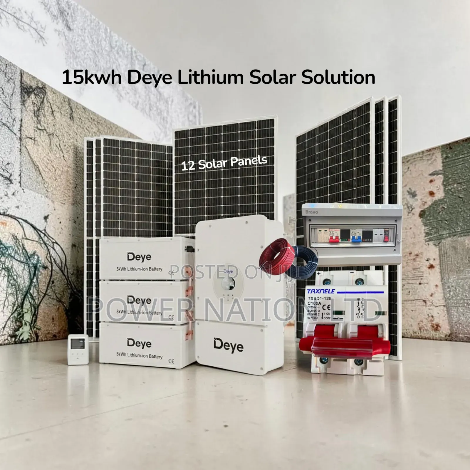 15kwh Deye Hybrid Solar System Full Kit