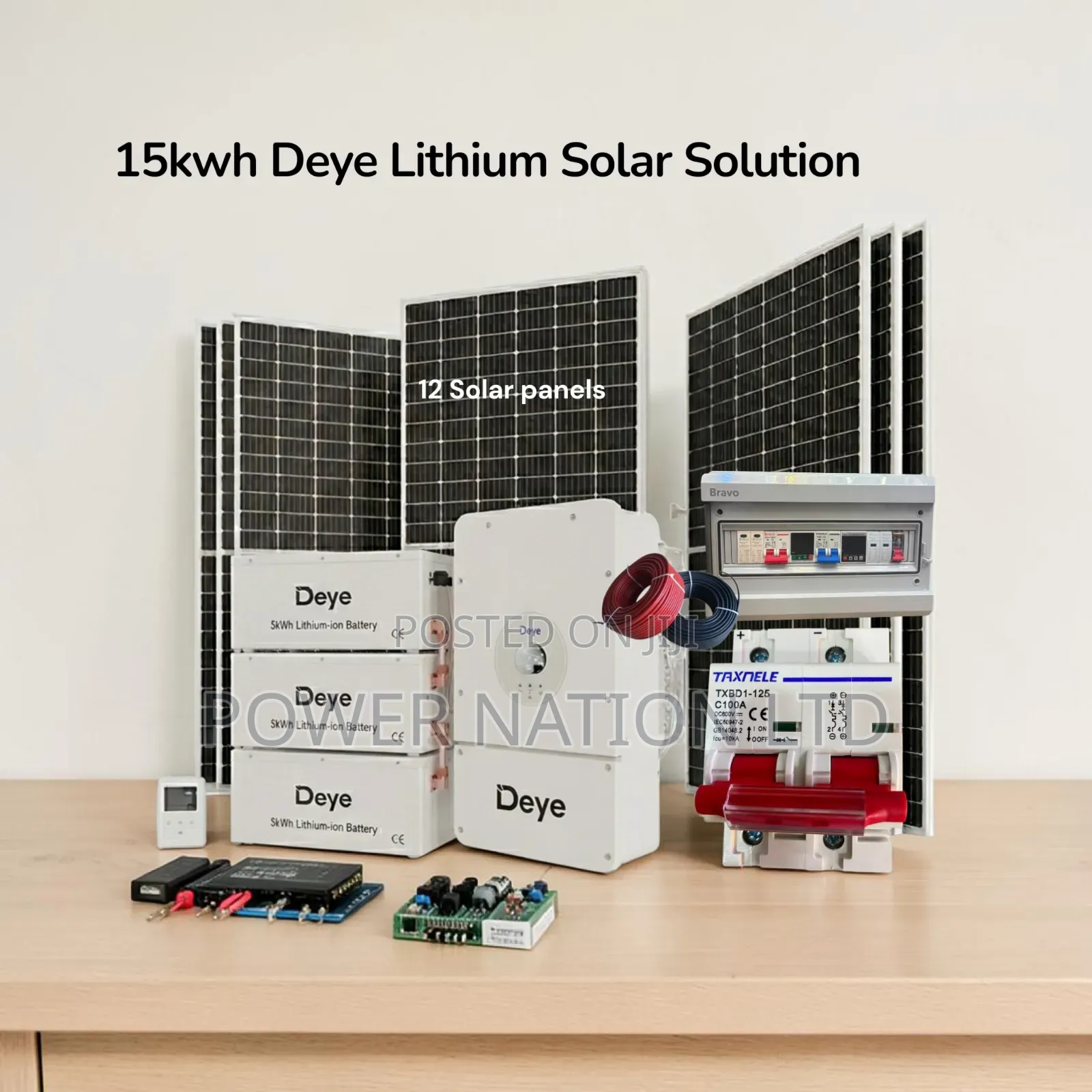 15kwh Deye Hybrid Solar System Full Kit