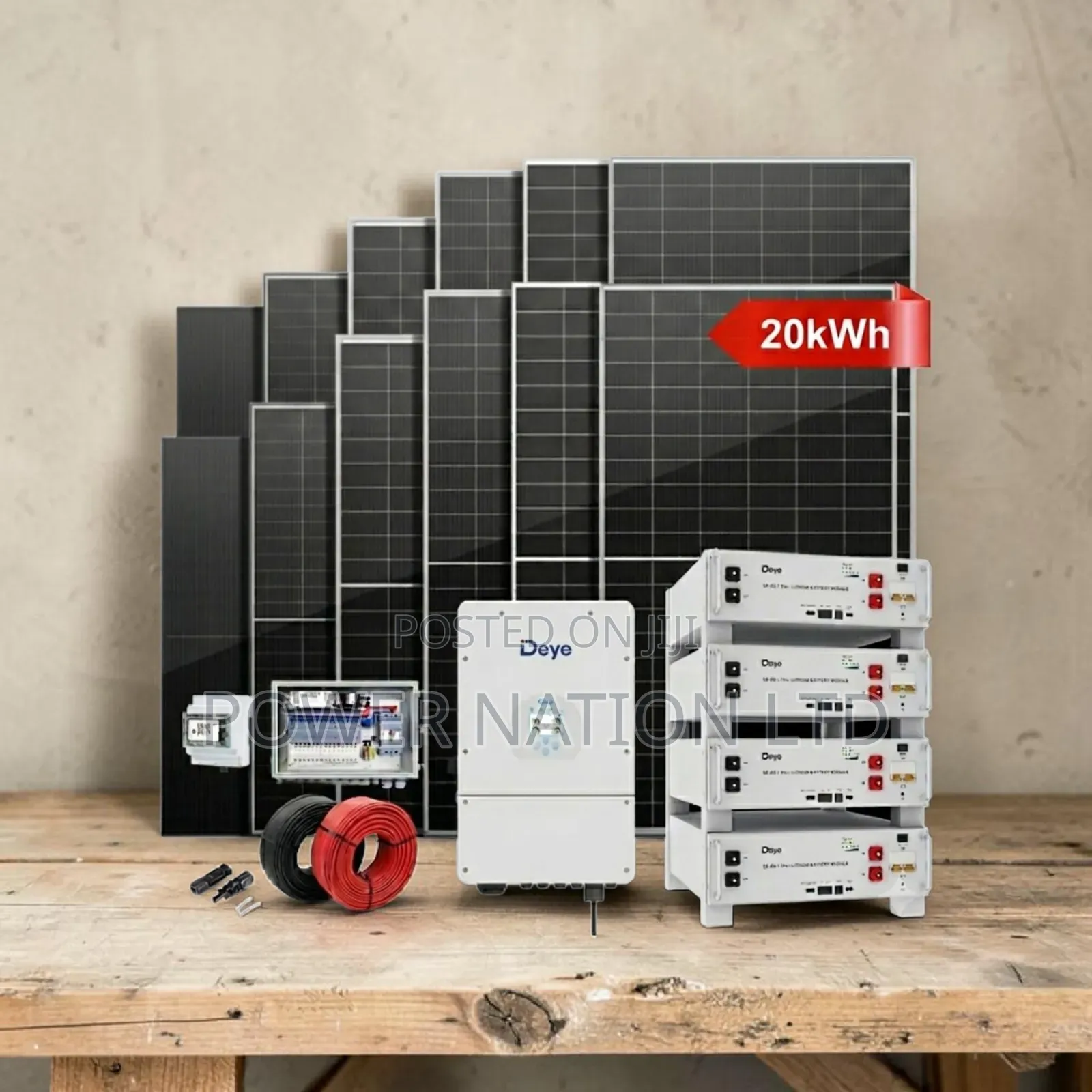 20kwh Deye Hybrid Solar System Full Kit