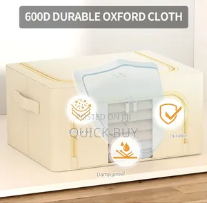 3pcs Foldable Cotton-Linen Clothes Storage Bins