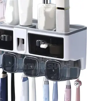 Wall-Mounted Toothbrush Holder and Automatic Toothpaste Dispenser