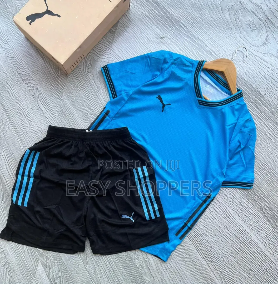 Original Plain Jersey Kit for Teams Blue Colour