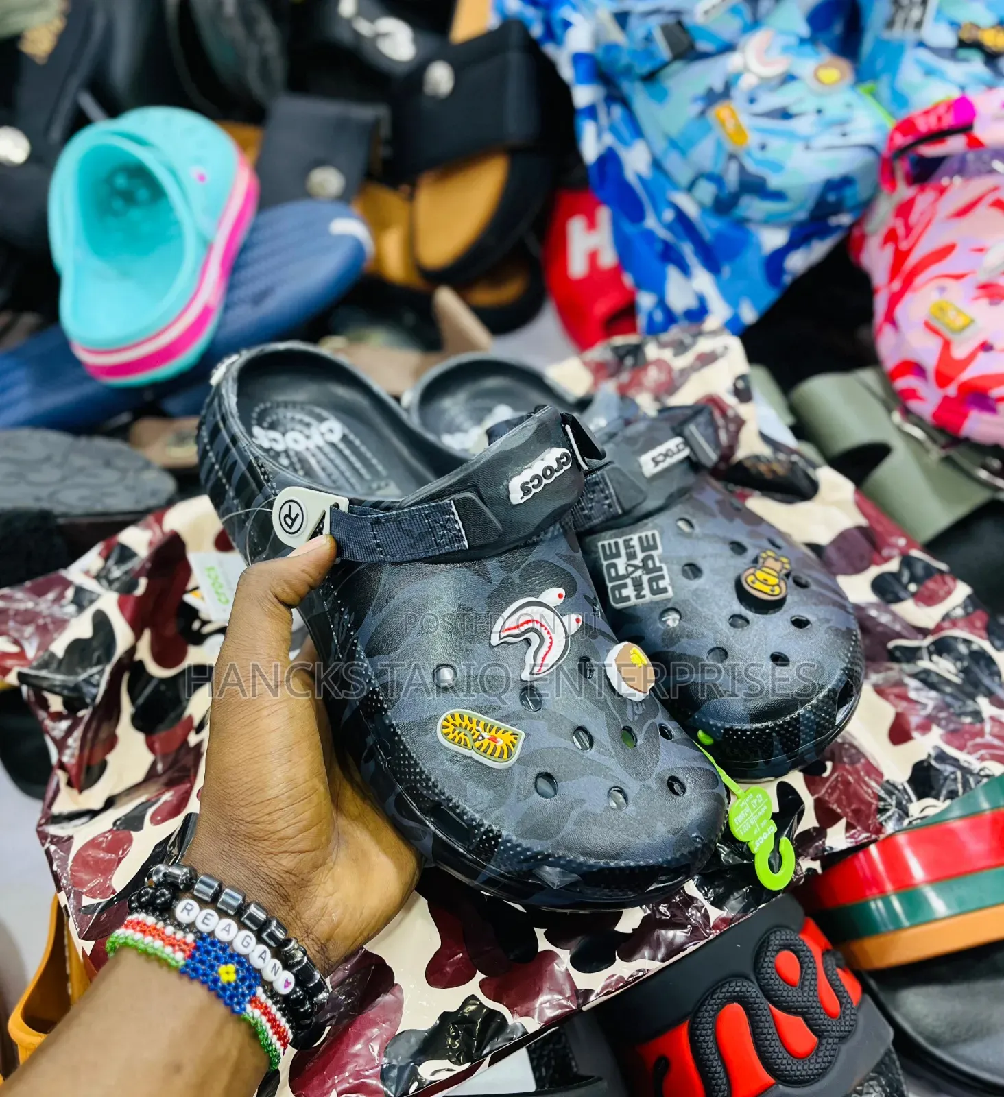 Bape X Crocs Limited Edition Camo Clogs
