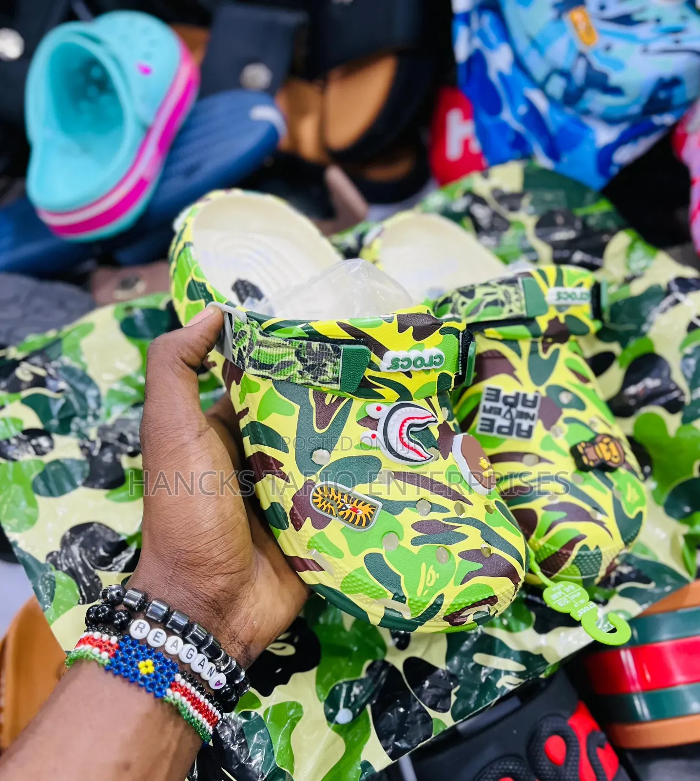 Bape X Crocs Limited Edition Camo Clogs