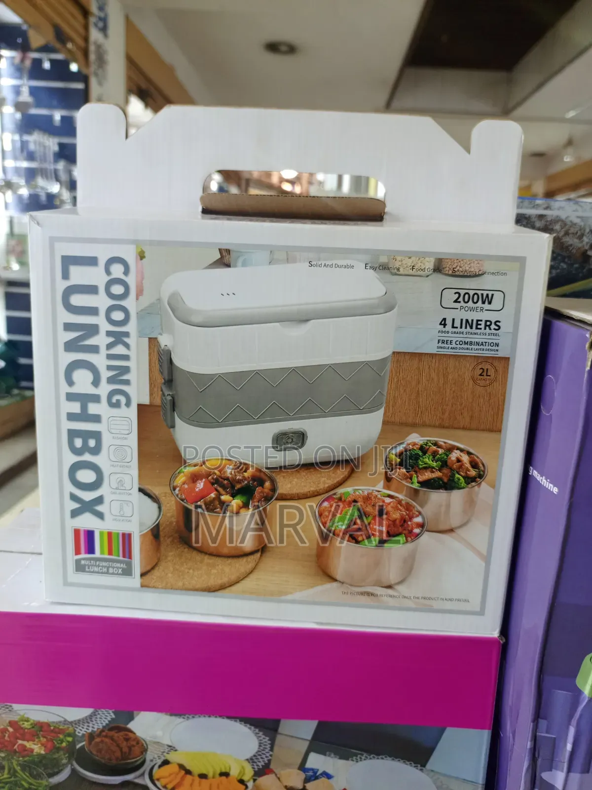 200w Portable Electric Cooking Lunch Box With a 2l Capacity.