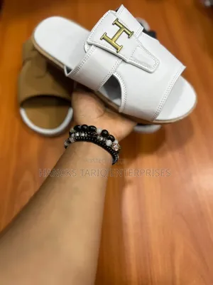 Men's Designer-Style 'H' Logo Slides