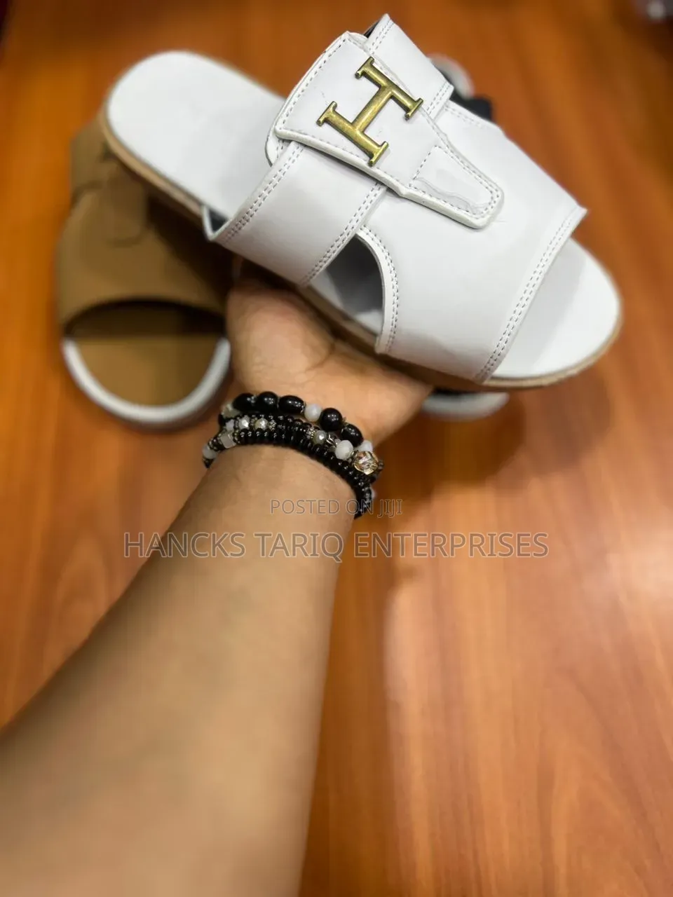 Men's Designer-Style 'H' Logo Slides
