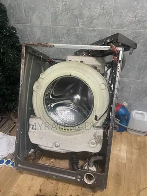 Completely Disassembled Front-Load Washing Machine