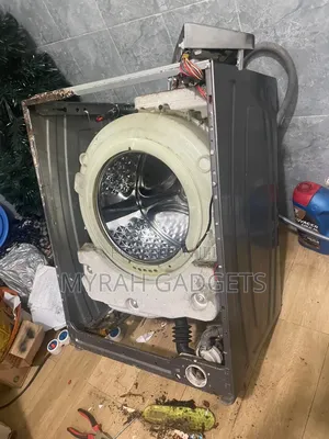 Completely Disassembled Front-Load Washing Machine