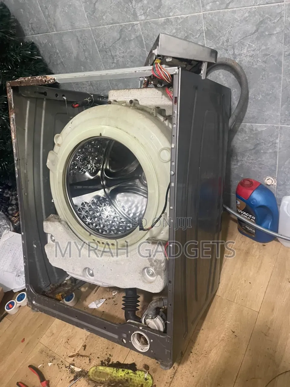 Completely Disassembled Front-Load Washing Machine