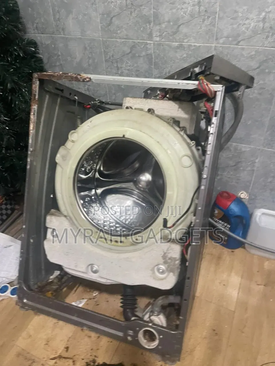 Completely Disassembled Front-Load Washing Machine