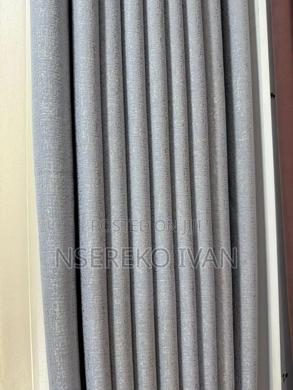 Gray and Cream Designs Curtains