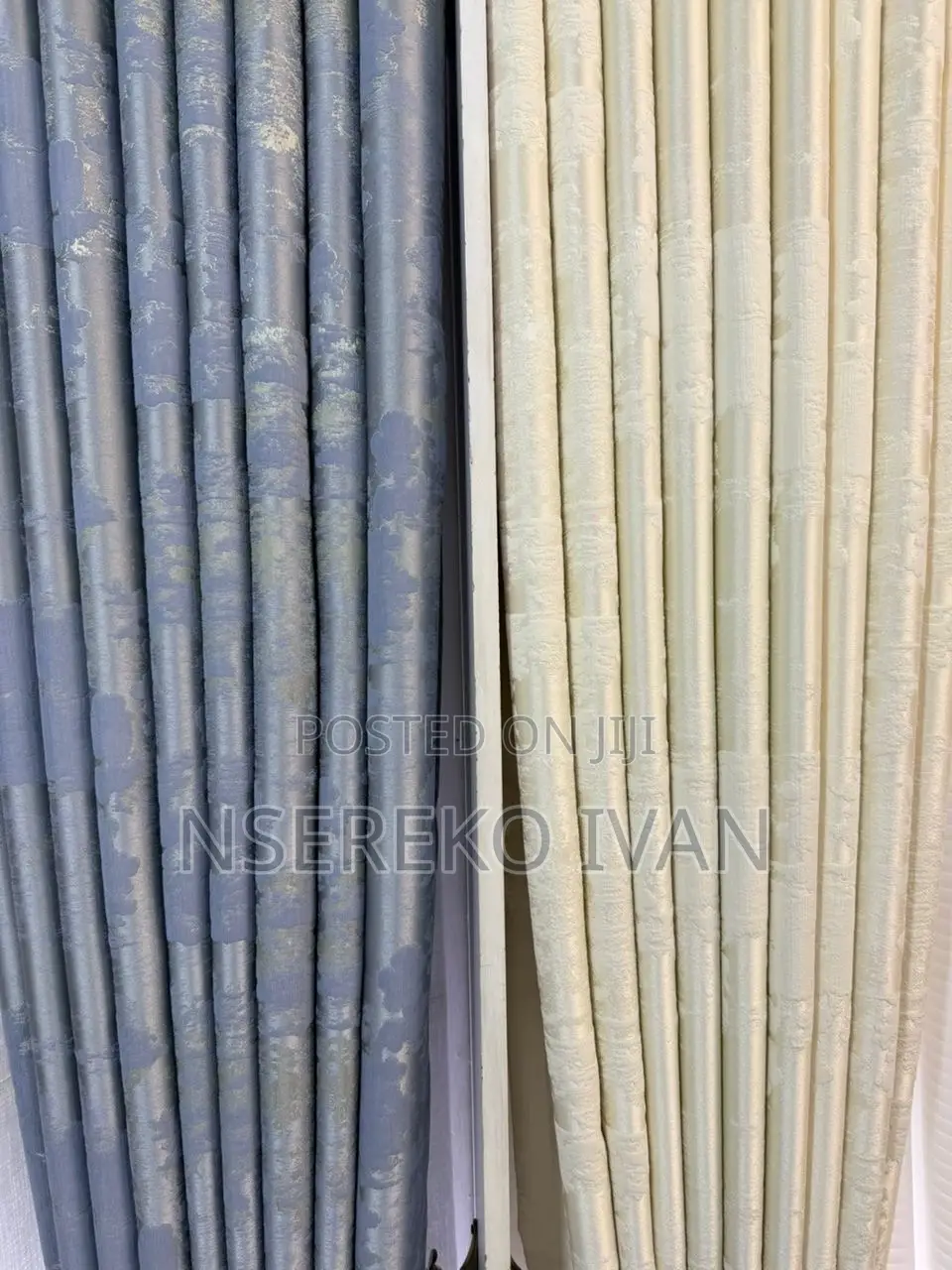 Gray and Cream Designs Curtains