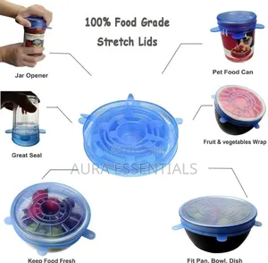 6 Super Stretch Silicon Lids