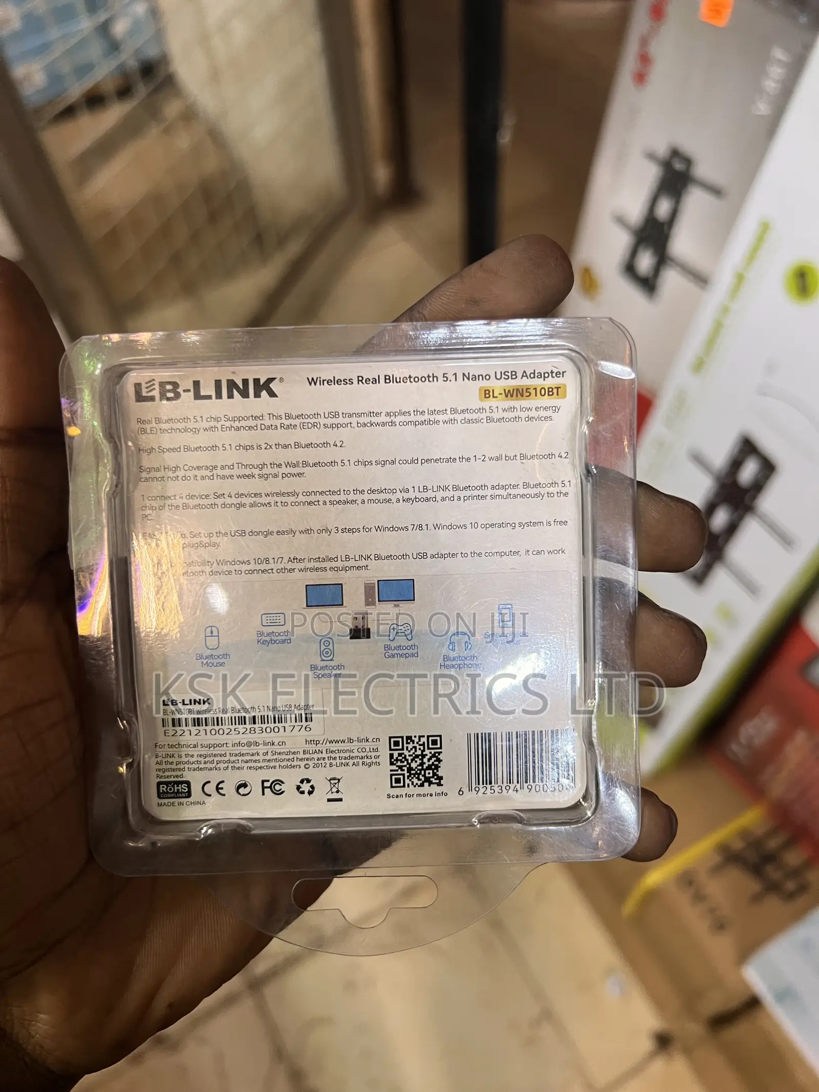 Lb-Link Wireless Real Bluetooth 5.1 Nano USB Adapter Bl-Wn510bt High