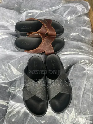 Clarks Cross Leather Open Shoes