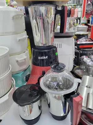 (3in1)Zaiba India Heavy Duty Stainless Steel Jug Blender