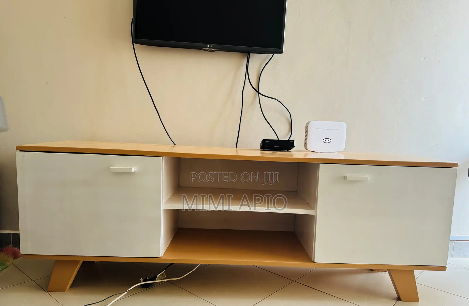 White Wooden Tv Stand
