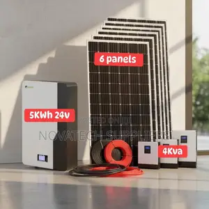 Complete 5kwh 24v 200ah Solar Kit | 6kva Hybrid Inverter