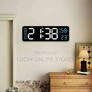 Digital Alarm Temperature Humidity Wall Clock
