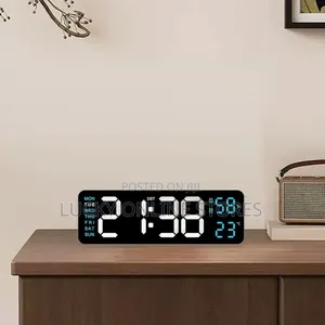 Digital Alarm Temperature Humidity Wall Clock