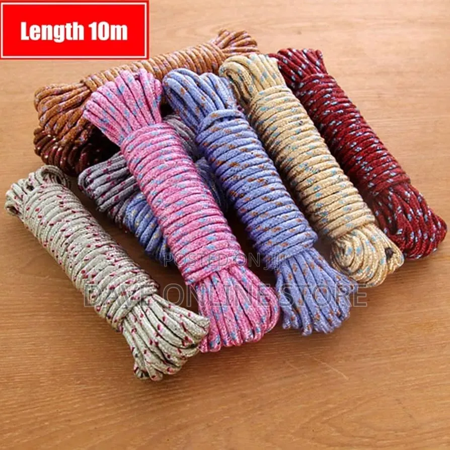 10 Meter Laundry Drying Clothesline Rope Portable Travel Nylon Cord