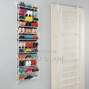 Metal 36-Pair Over-the-Door Shoe Rack