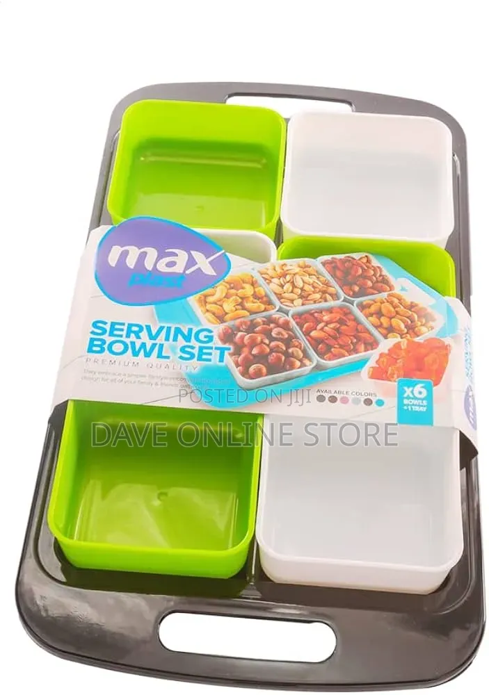 6 PCS Bowl Plastic Easy to Use Serving Tray