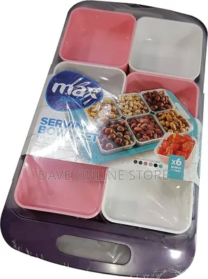 6 PCS Bowl Plastic Easy to Use Serving Tray