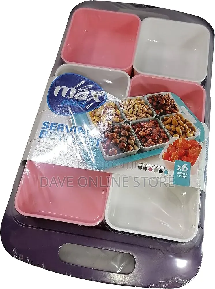 6 PCS Bowl Plastic Easy to Use Serving Tray