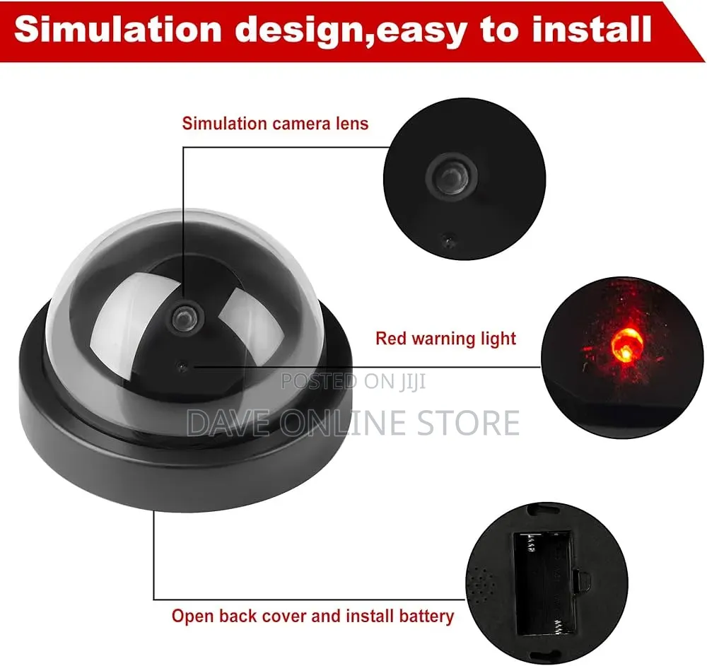 Dome Dummy Fake Security CCTV Solar Power Camera With Led Light