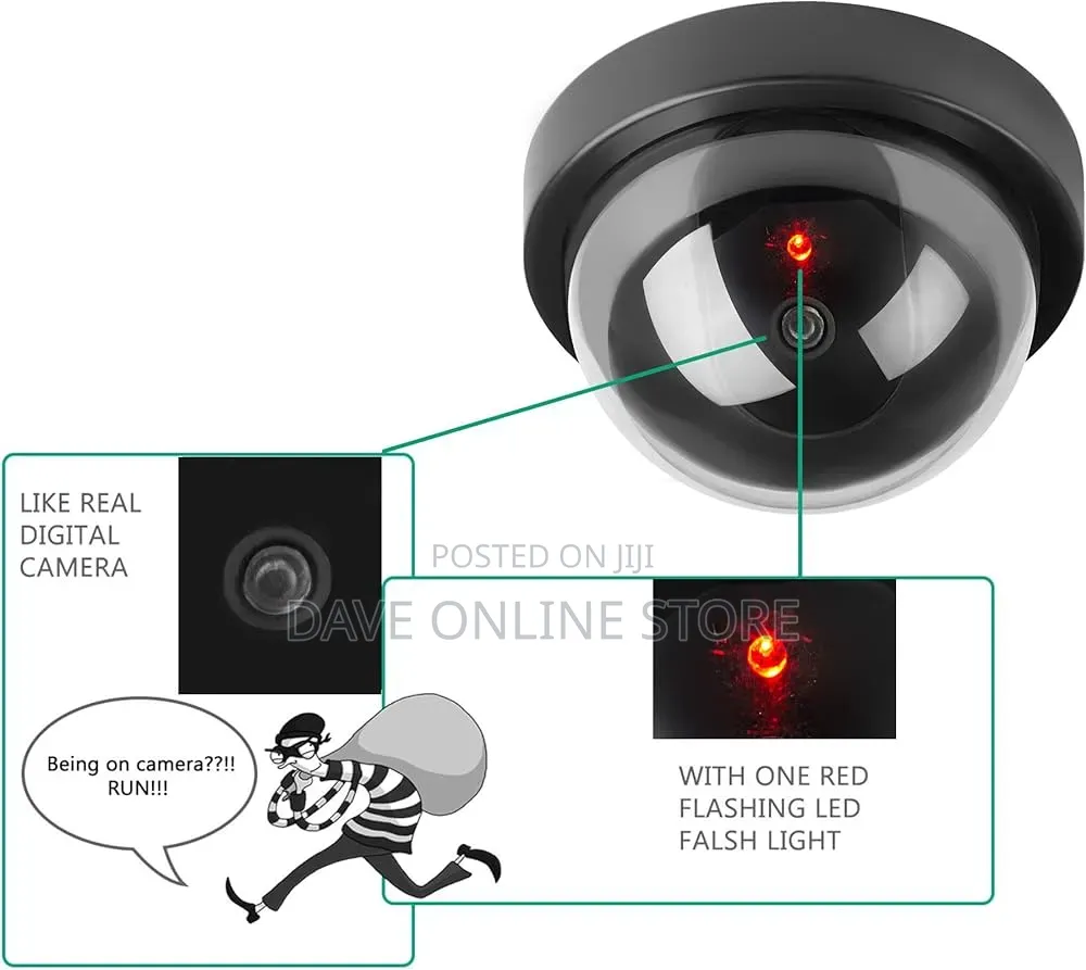Dome Dummy Fake Security CCTV Solar Power Camera With Led Light