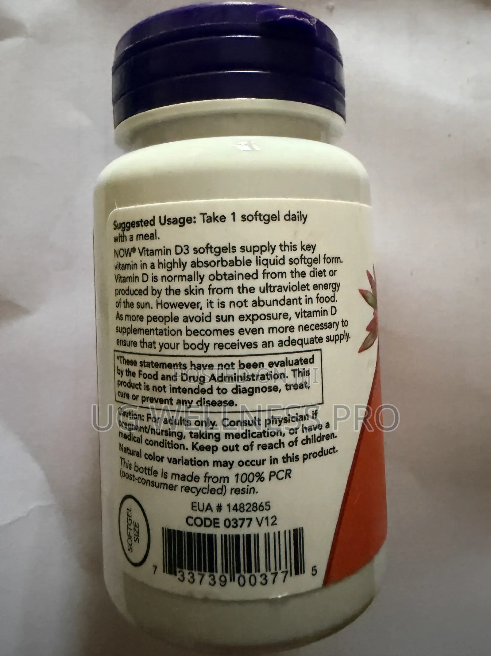Now Foods Vitamin D3 2000 Iu, High Potency 240 Softgels